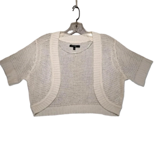 George Women's White Knitted Short  Sleeve Bolero NWOT Size Medium